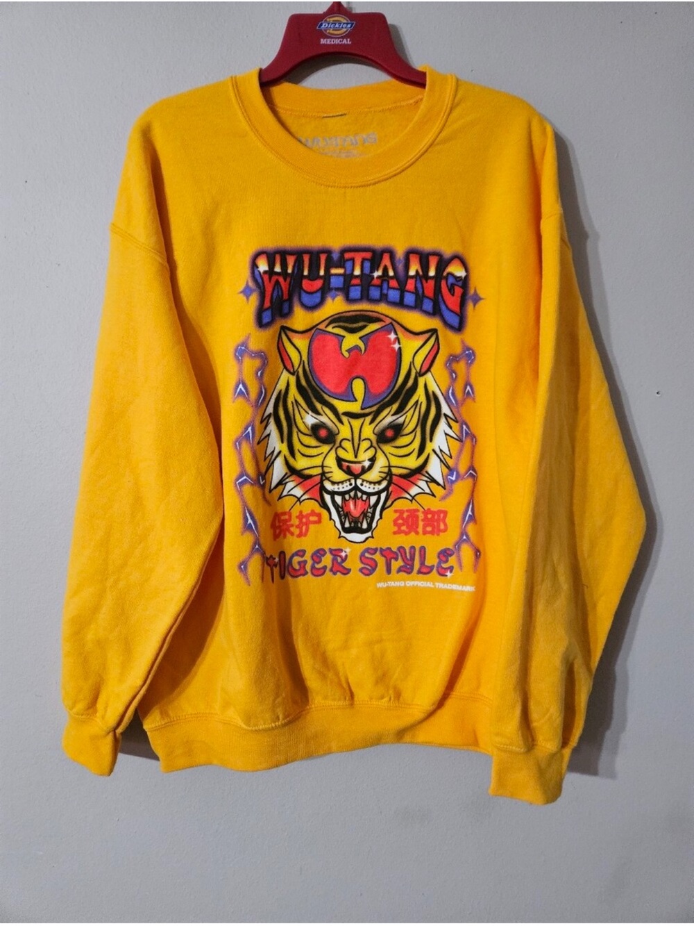 Wu-Tang Yellow Tiger Graphic Crewneck Sweatshirt